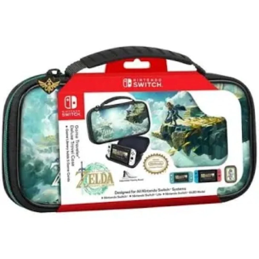Nintendo Switch Travel Case The Legend of Zelda Skyward Design (Teal/White) New